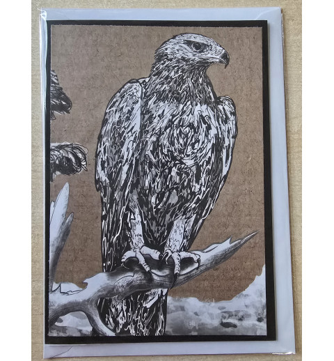 Karte neutral Adler schwarz/beige