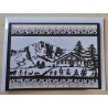 Karte neutral Alpenfeeling schwarz/weiss/natur
