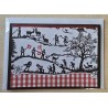 Karte neutral Alpenfeeling schwarz/weiss/rot kariert