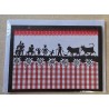 Karte neutral Alpenfeeling schwarz/weiss/rot kariert