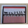 Karte neutral Alpenfeeling schwarz/weiss/rot kariert