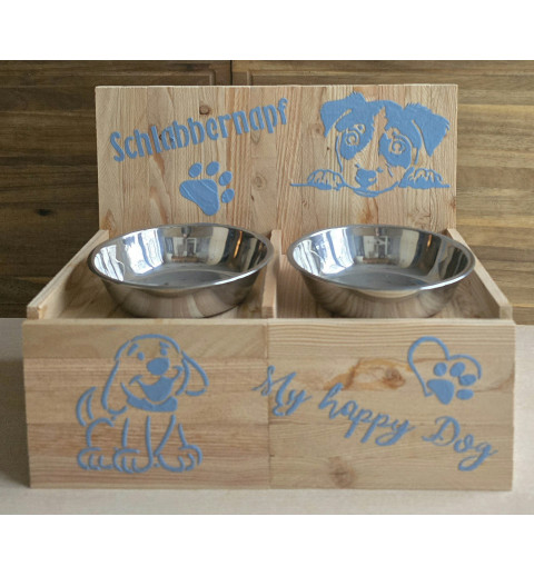 Hunde Futternapf " Schlabbernapf " hellblau