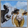 Serviette " Zwei Kühe/blauer Himmel "
