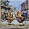 Serviette " Huhn/Hahn auf Bauernhof