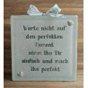 Glasbaustein " Warte nicht auf den..." grün