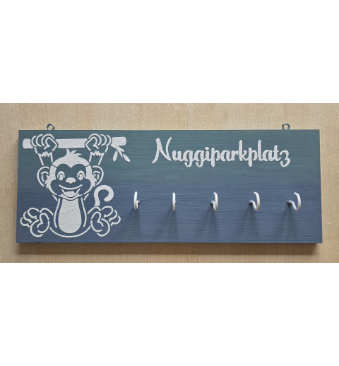 Nuggiparkplatz Äffchen/blau-seegrün