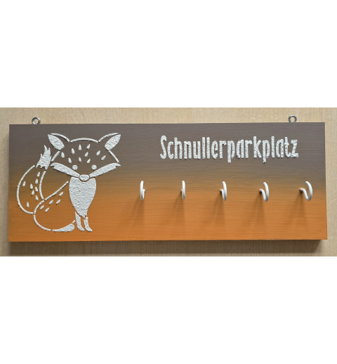 Schnullerparkplatz Fuchs braun/orange