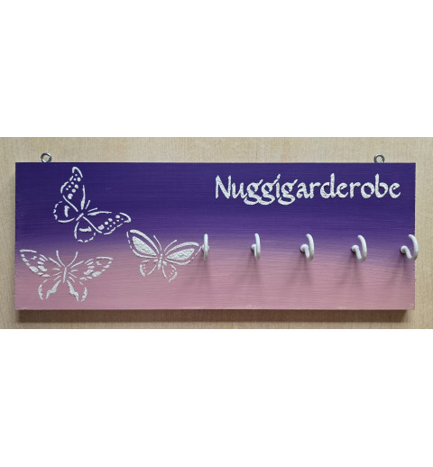 Nuggigarderobe Schmetterlinge violette/rosa