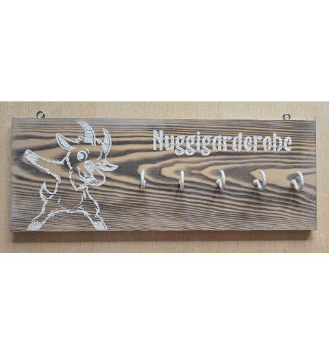 Nuggigarderobe Ziege geflammt/weiss
