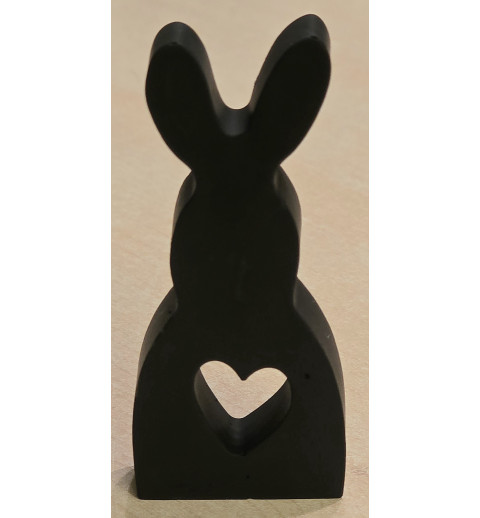 Beton Hase schwarz