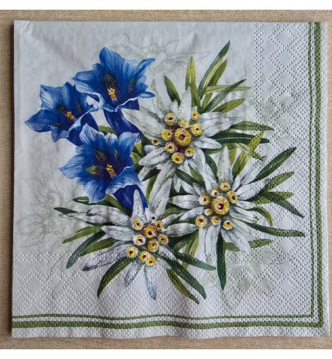 Servietten Enzian/Edelweiss