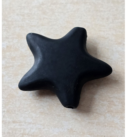 Silikon Stern Perle schwarz