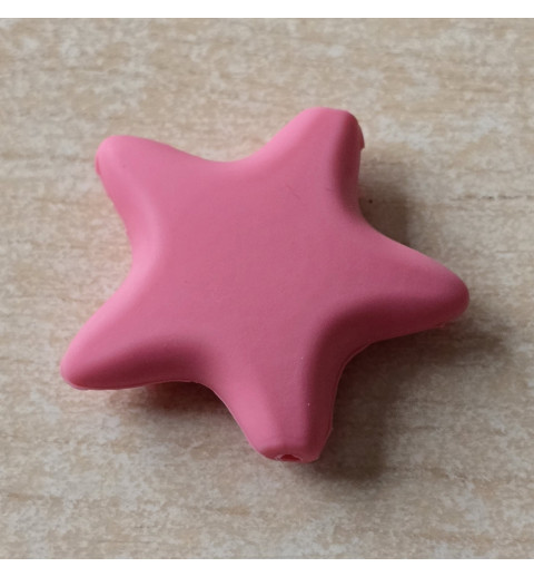 Silikon Stern Perle rosa