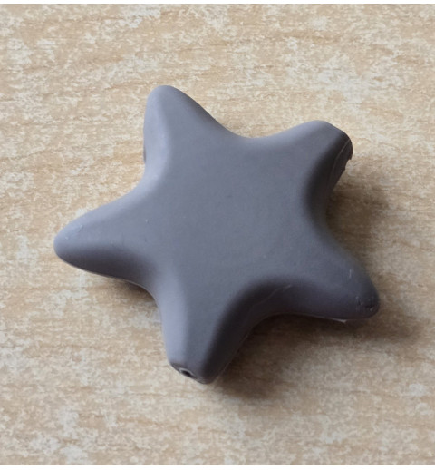 Silikon Stern Perle grau
