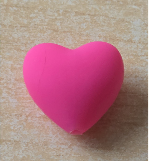 Silikon Herz Perle pink