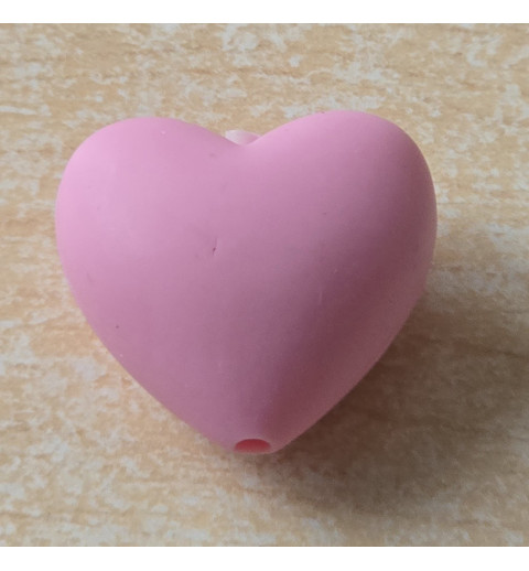 Silikon Herz Perle rosa