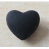 Silikon Herz Perle schwarz