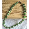Kette mit Würfel-Perlen grün