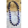 Kette mit Würfel-Perlen blau