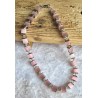 Kette mit Würfel-Perlen rosa