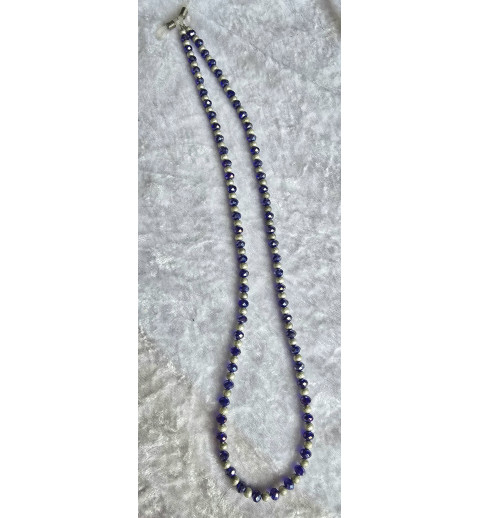 Kette Brillenhalter blau/silber