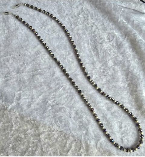 Kette Brillenhalter braun/silber