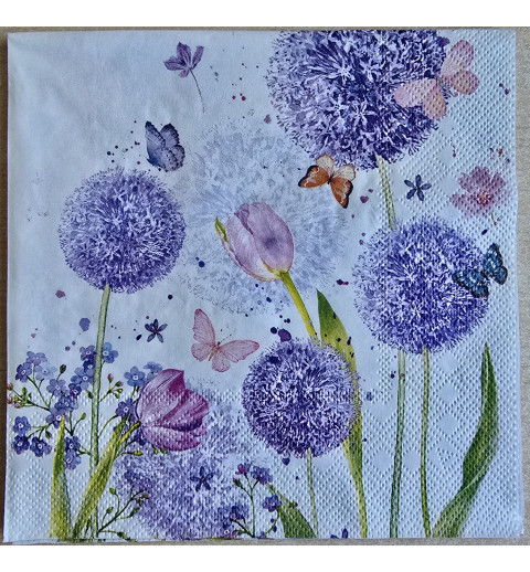 Serviette Pusteblume violette