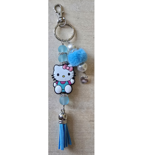 Schlüsselanhänger Katze/türkis