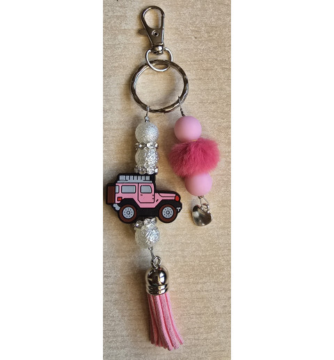 Schlüsselanhänger Jeep/rosa