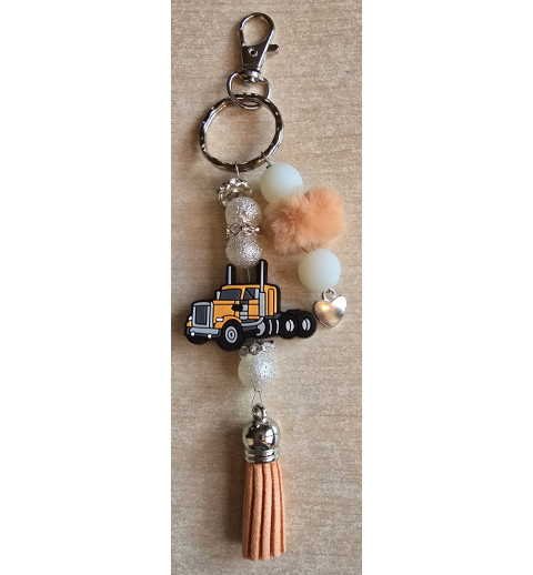 Schlüsselanhänger Lastwagen/lachs/orange