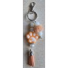 Schlüsselanhänger Pfote/orange/weiss