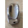 Metall Perle silberfarbig oval/vier Ecken