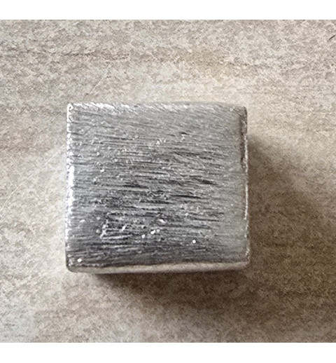 Metall Perle silberfarbig viereckig