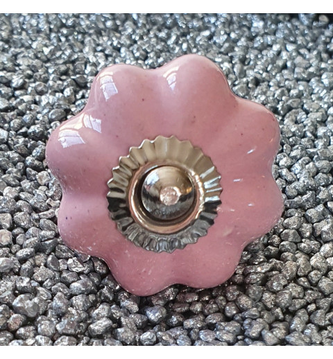 Möbelknopf  Porzellan Blumenform uni