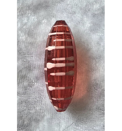 Acryl Perle rund-lang  rot
