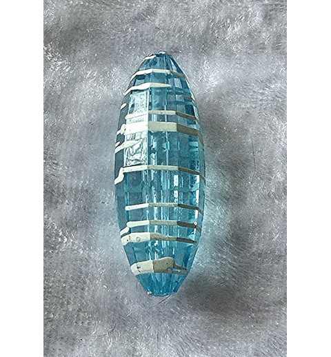 Acryl Perle rund-lang  türkis