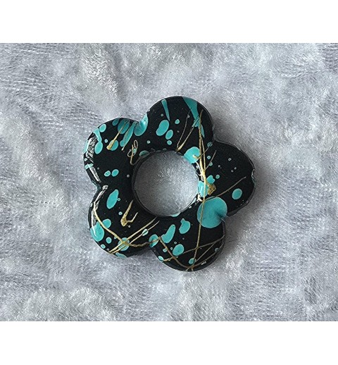 Kunststoff Perle Blume türkis