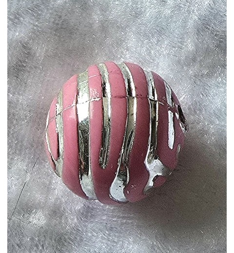 Kunststoff Perle rosa/silber