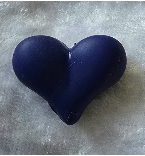 Kunststoff Perle Herz blau