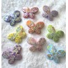 Kunststoff Perle Schmetterling blau/glitzer