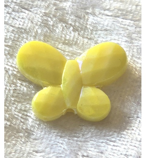Kunststoff Perle Schmetterling gelb