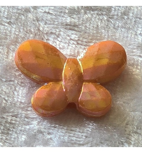 Kunststoff Perle Schmetterling orange
