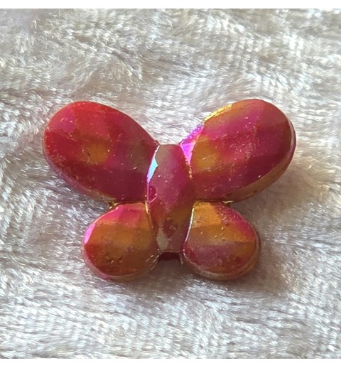 Kunststoff Perle Schmetterling rot
