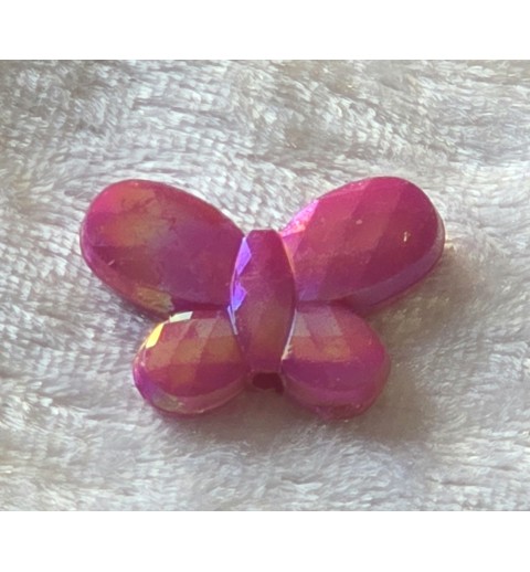 Kunststoff Perle Schmetterling pink
