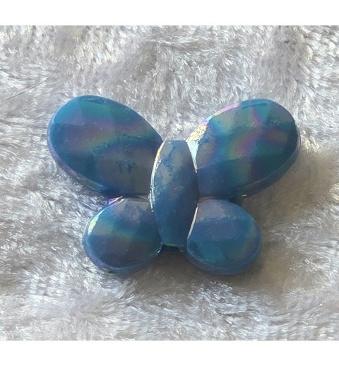 Kunststoff Perle Schmetterling blau