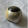 Holz Perle rund natur/silber/schwarz