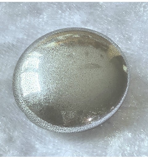 Kunststoff Perle flach silberfarbig