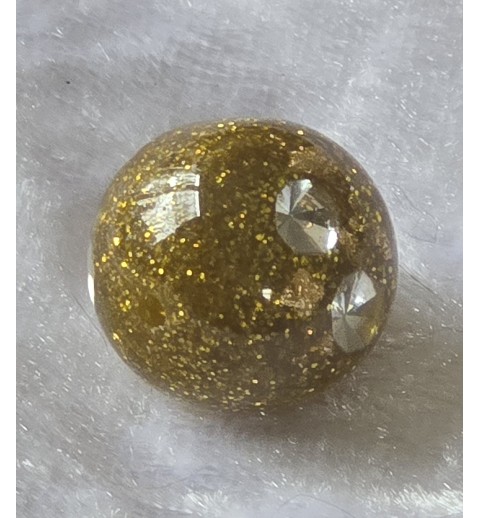 Kunststoff Perle gold und silberfarbig