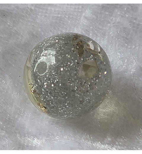 Kunststoff Perle silberfarbig