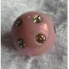 Kunststoff Strassperle mit Schimmer rosa